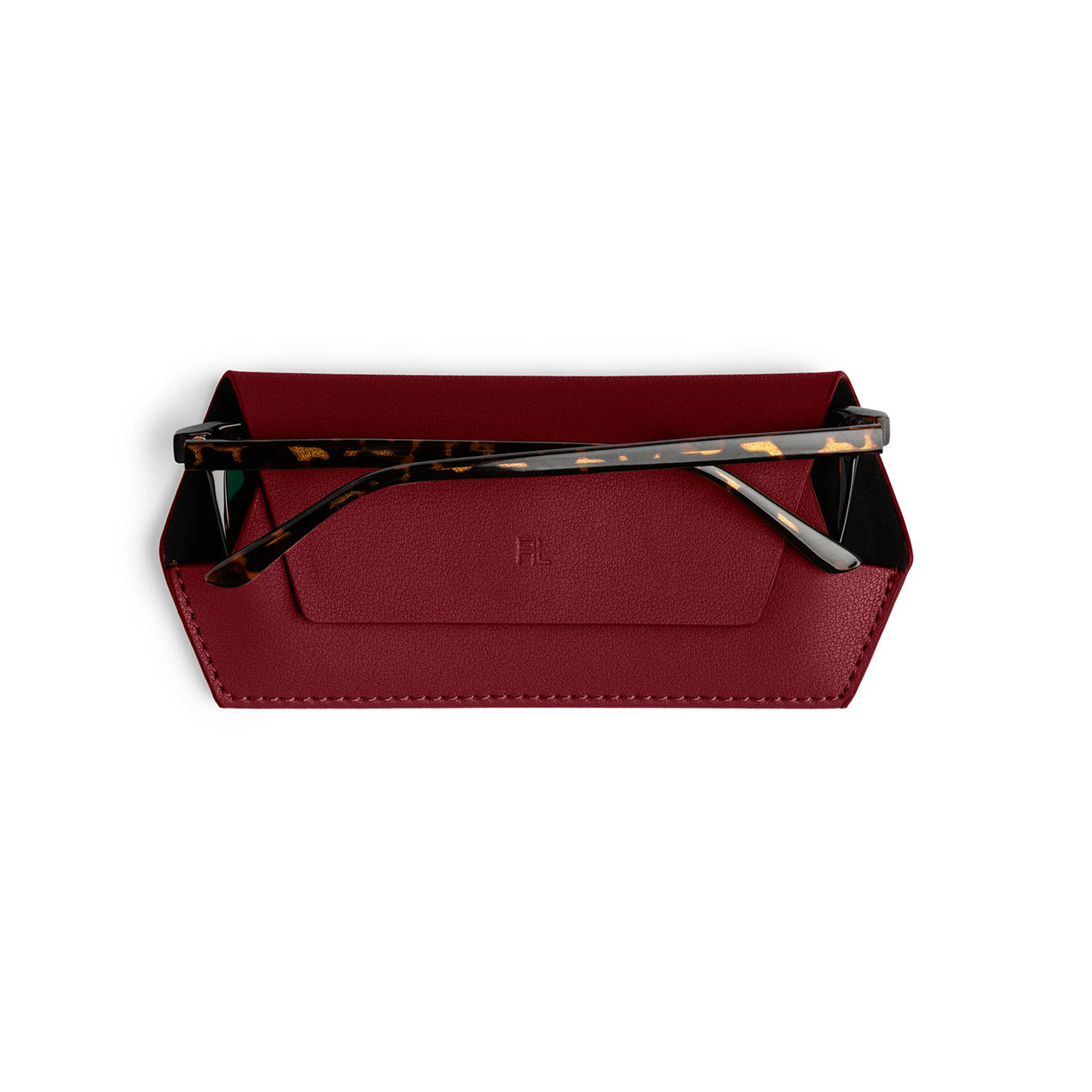 F&L Glasses Case Burgundy