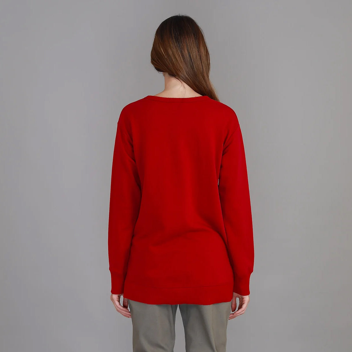 Harvie Leopard Band Sweater Goji Red