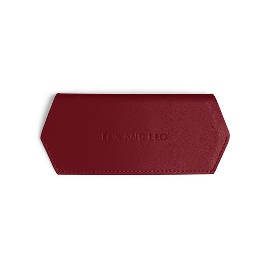 F&L Glasses Case Burgundy
