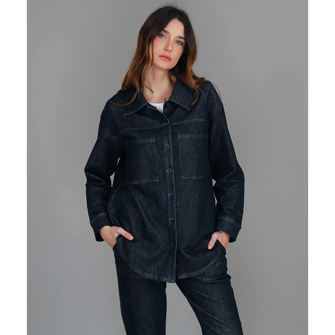 Berwick Dark Denim Shacket