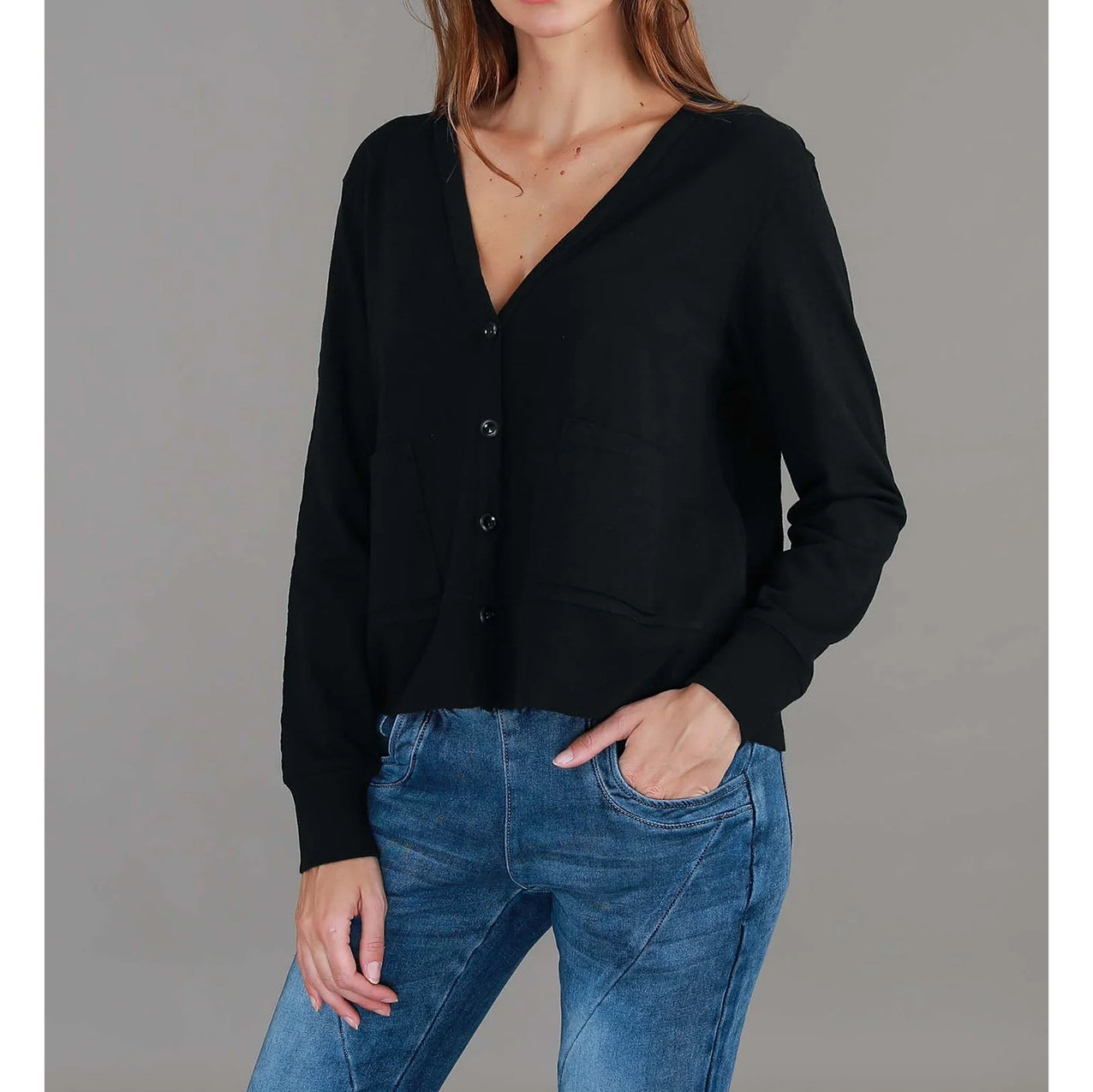 Vienne Long Sleeve Cardigan Black