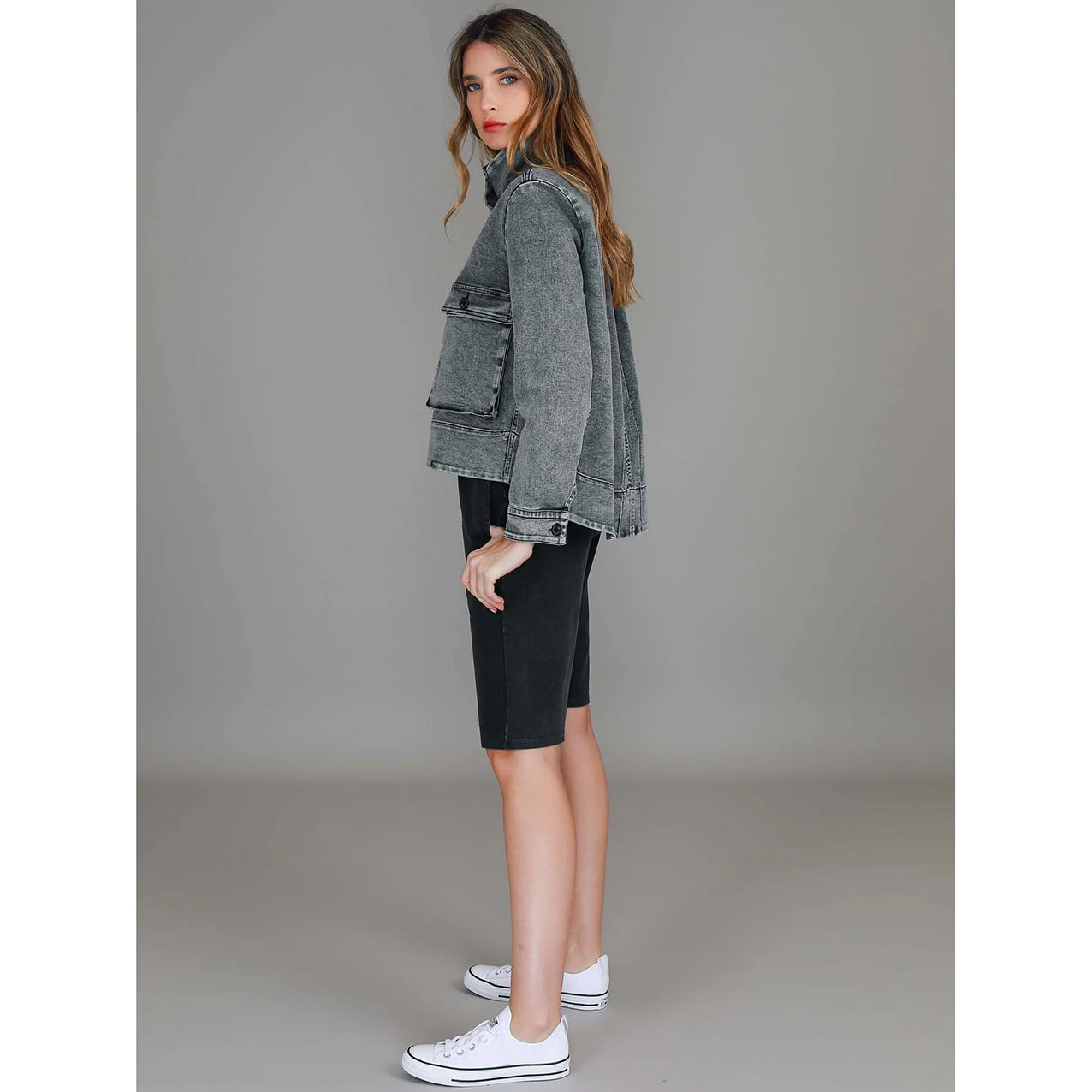 Caroll Denim Jacket Wash Black
