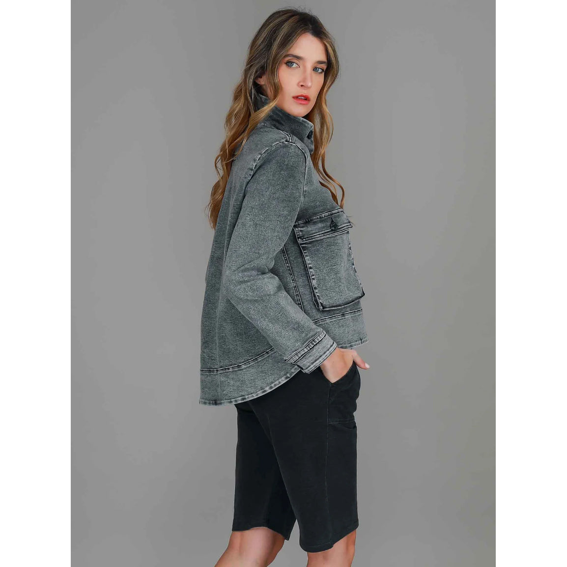 Caroll Denim Jacket Wash Black