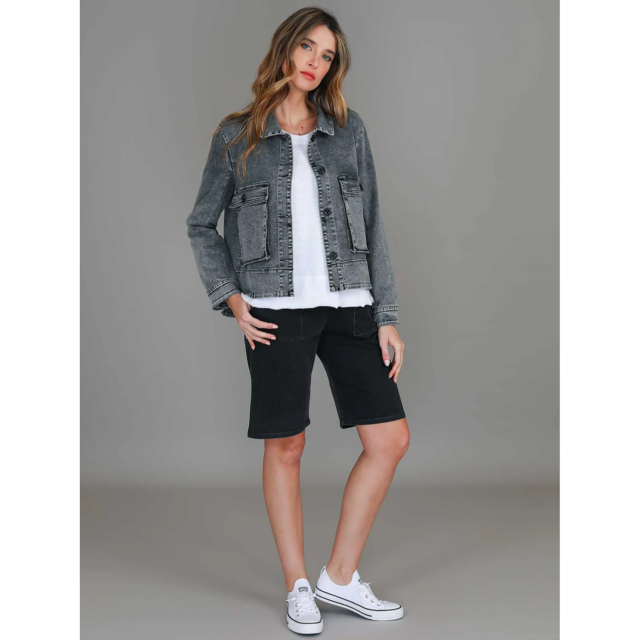 Caroll Denim Jacket Wash Black
