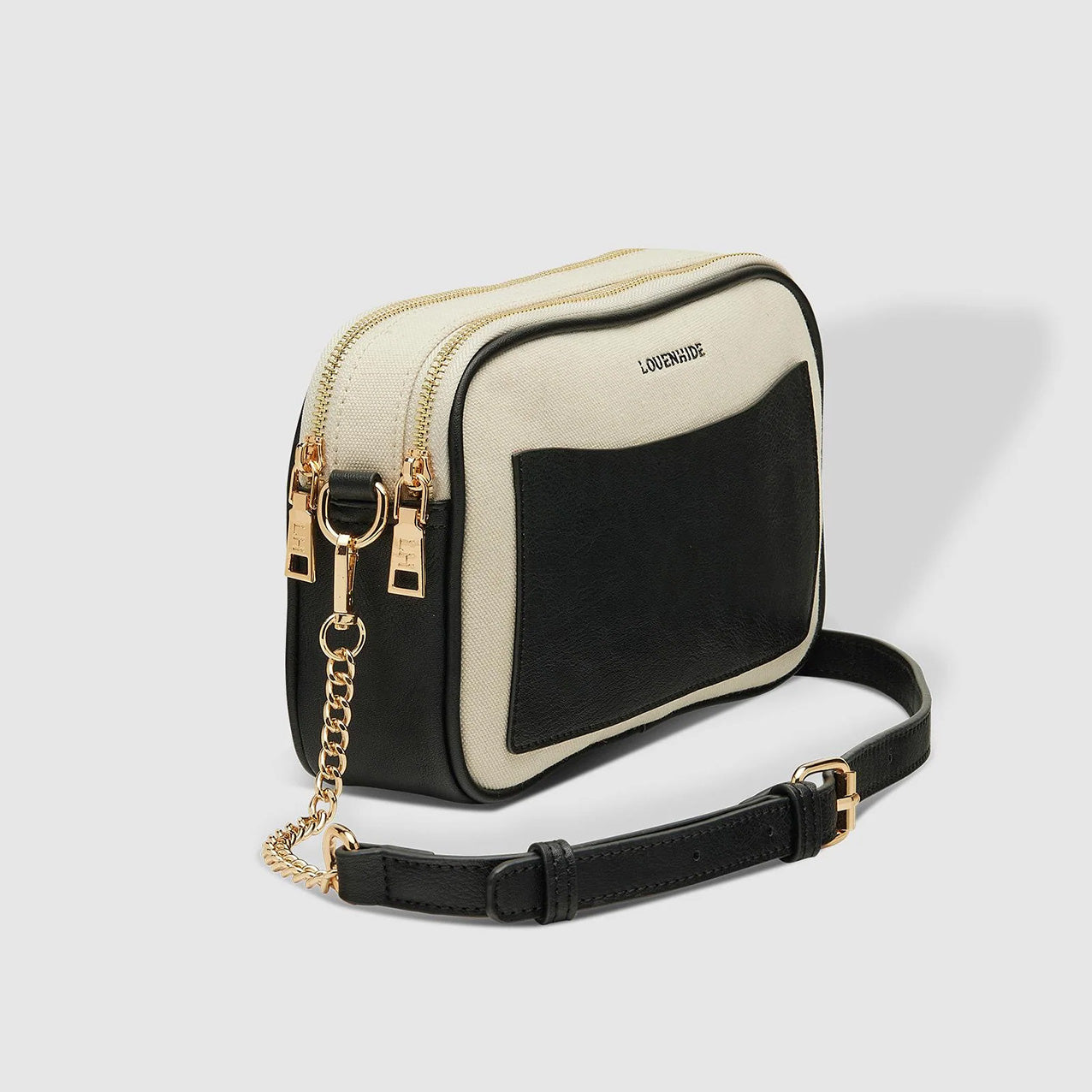 Jolene Canvas Crossbody Bag Cream/Black