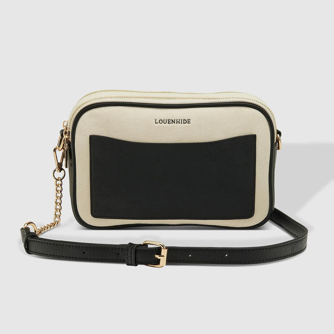 Jolene Canvas Crossbody Bag Cream/Black