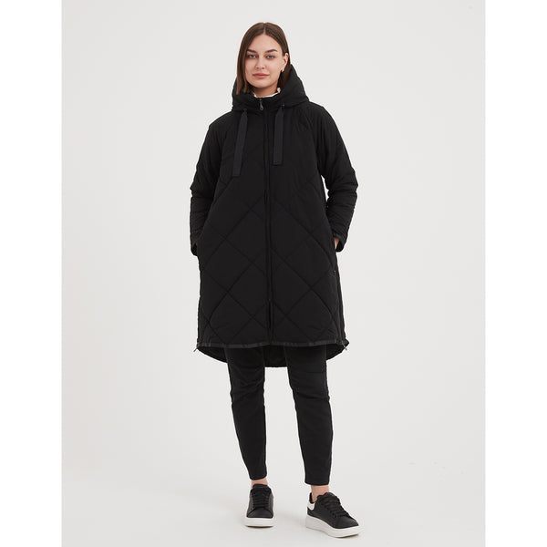 Tirelli - Zip Hem Winter Coat Black