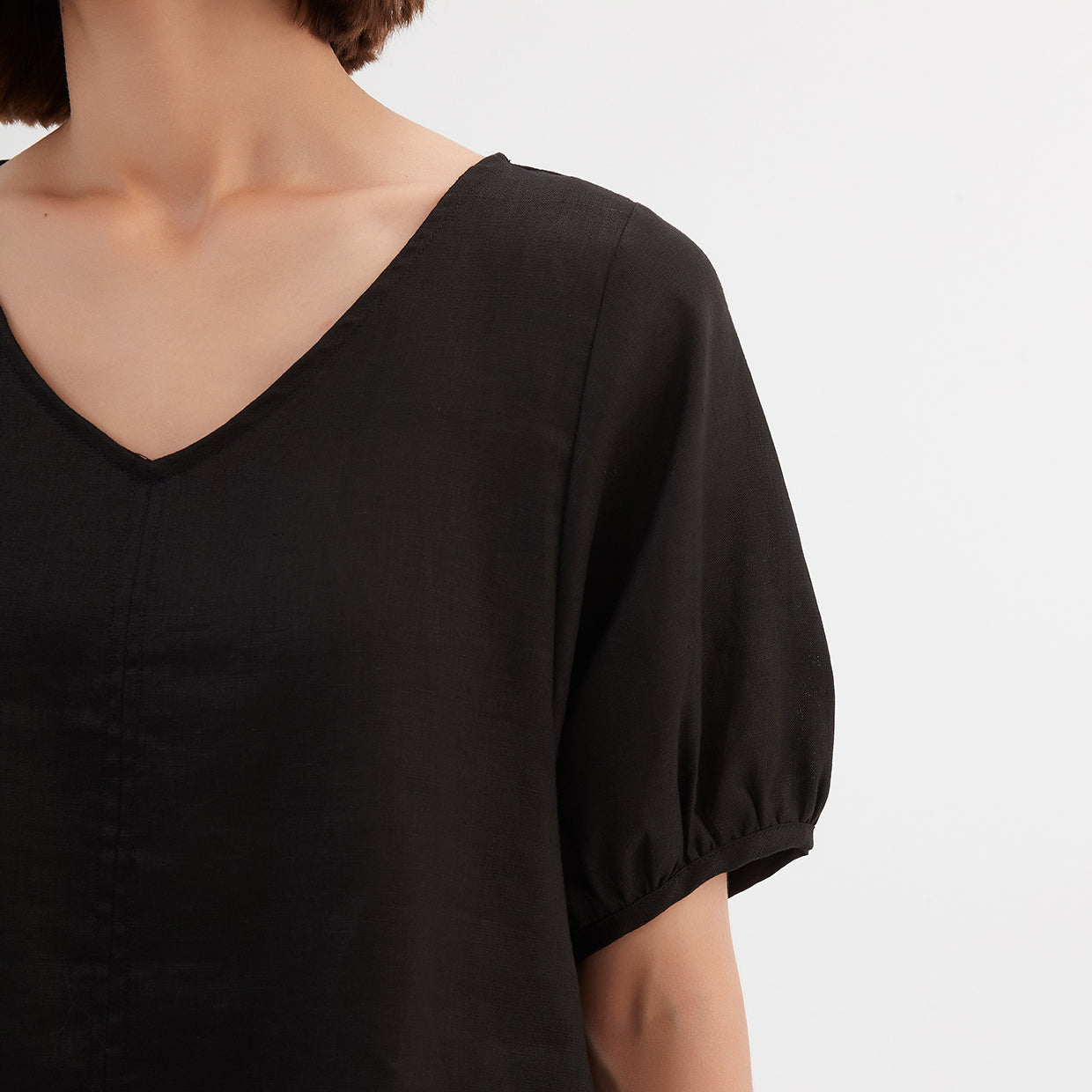 Bishop Sleeve Top Black