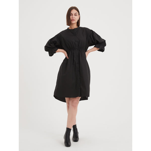 Tirelli Shirring Detail Dress Black