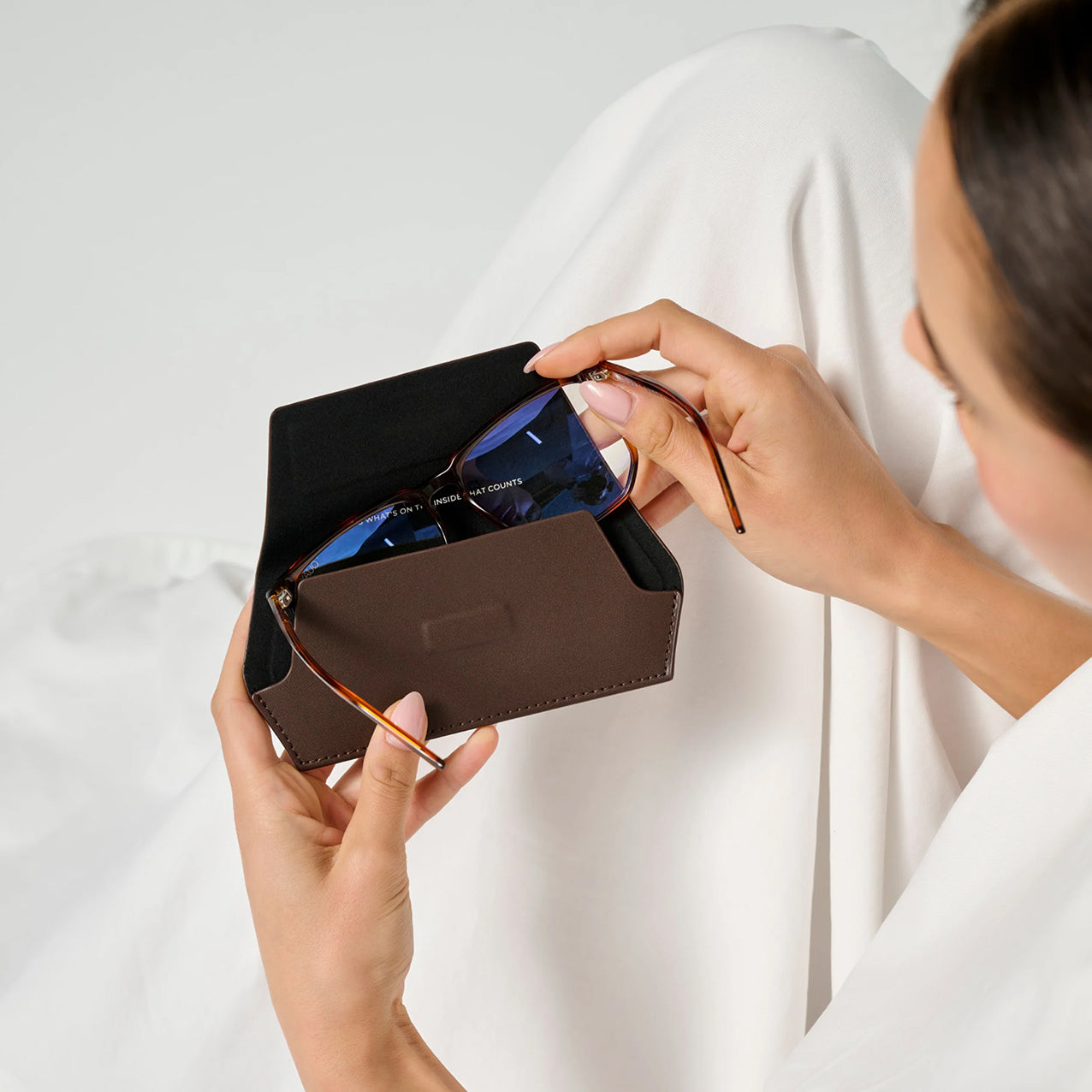 F&L Glasses Case Chocolate