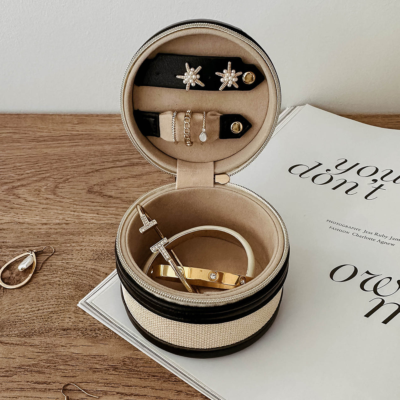 Loz Jewellery Box Canvas/Black