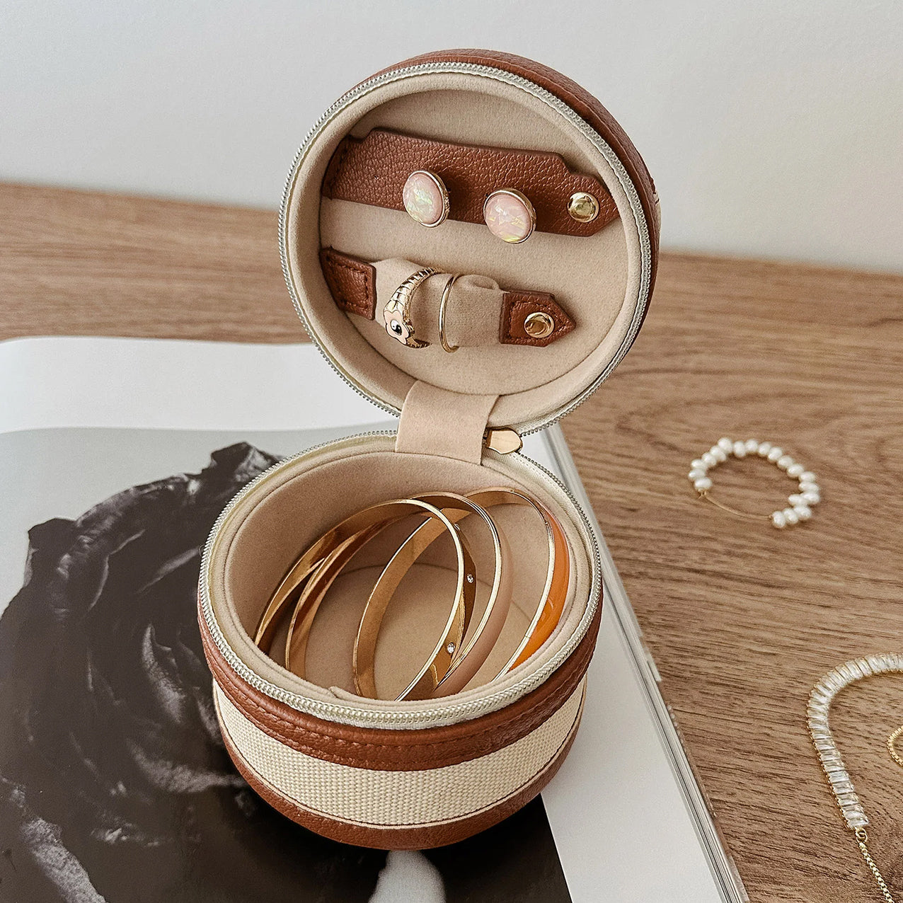 Loz Jewellery Box Canvas/Tan