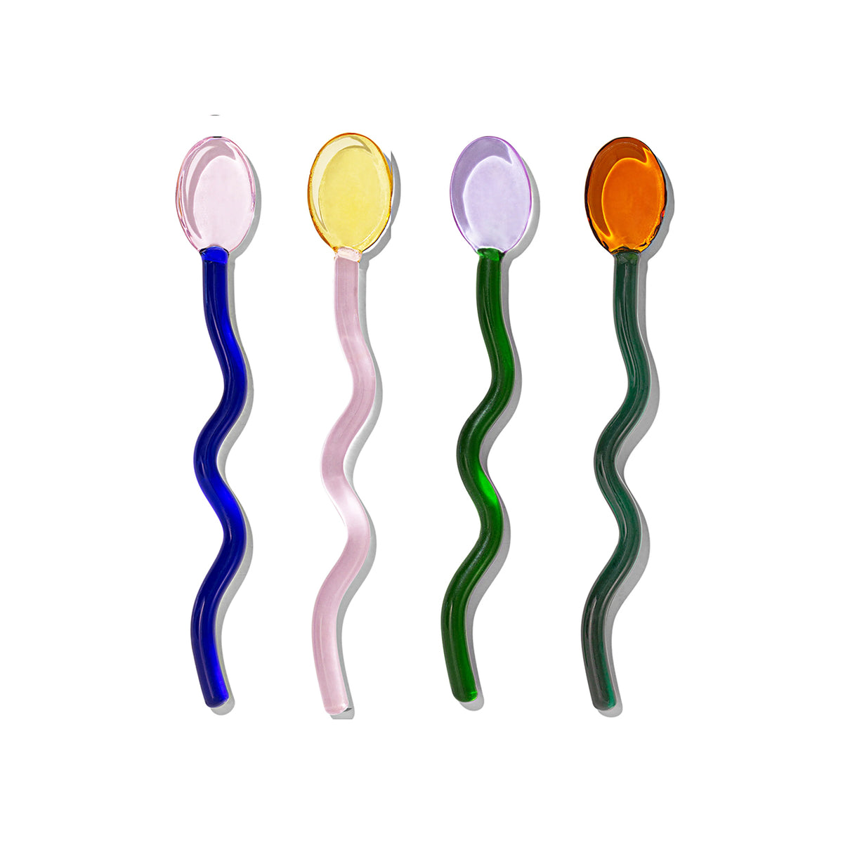 Glass Cocktail Stirrer Multi-colour 4pk