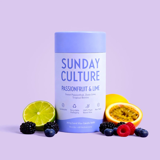 300g Sand Wax Candle Passionfruit & Lime