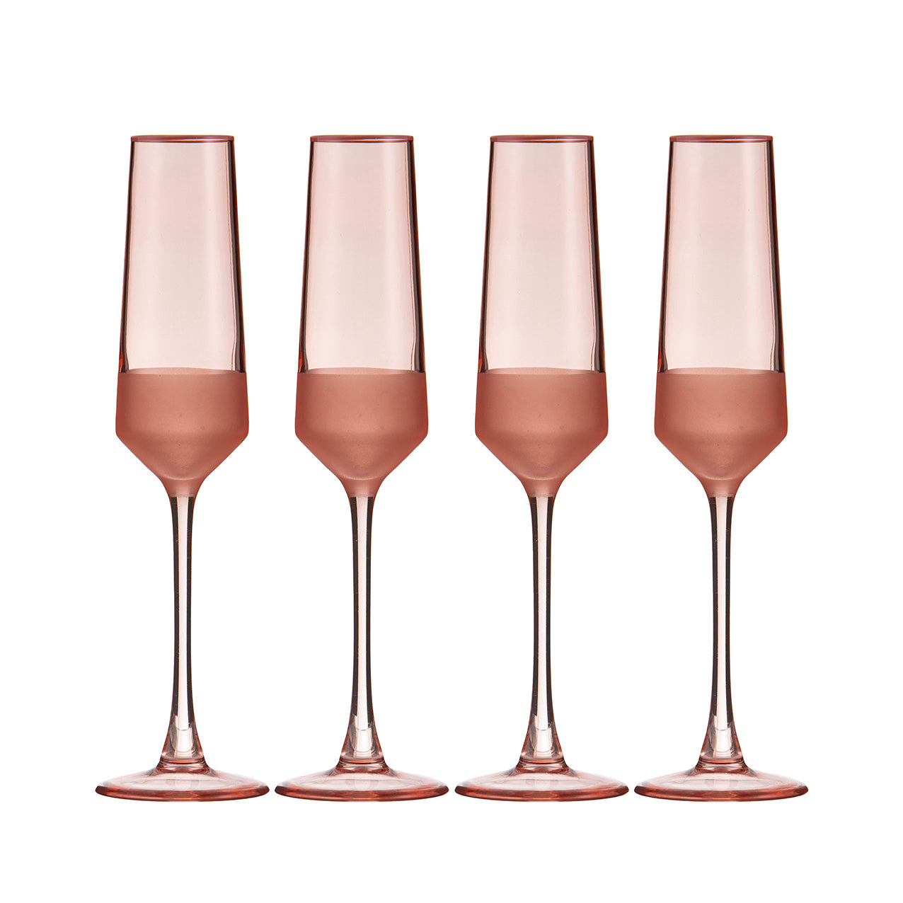 Panama Coral Champagne Glass 4pk