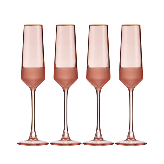 Panama Coral Champagne Glass 4pk