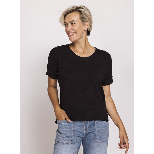 Rahel Aop Black T-Shirt