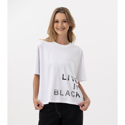 Live in Black Tee / White