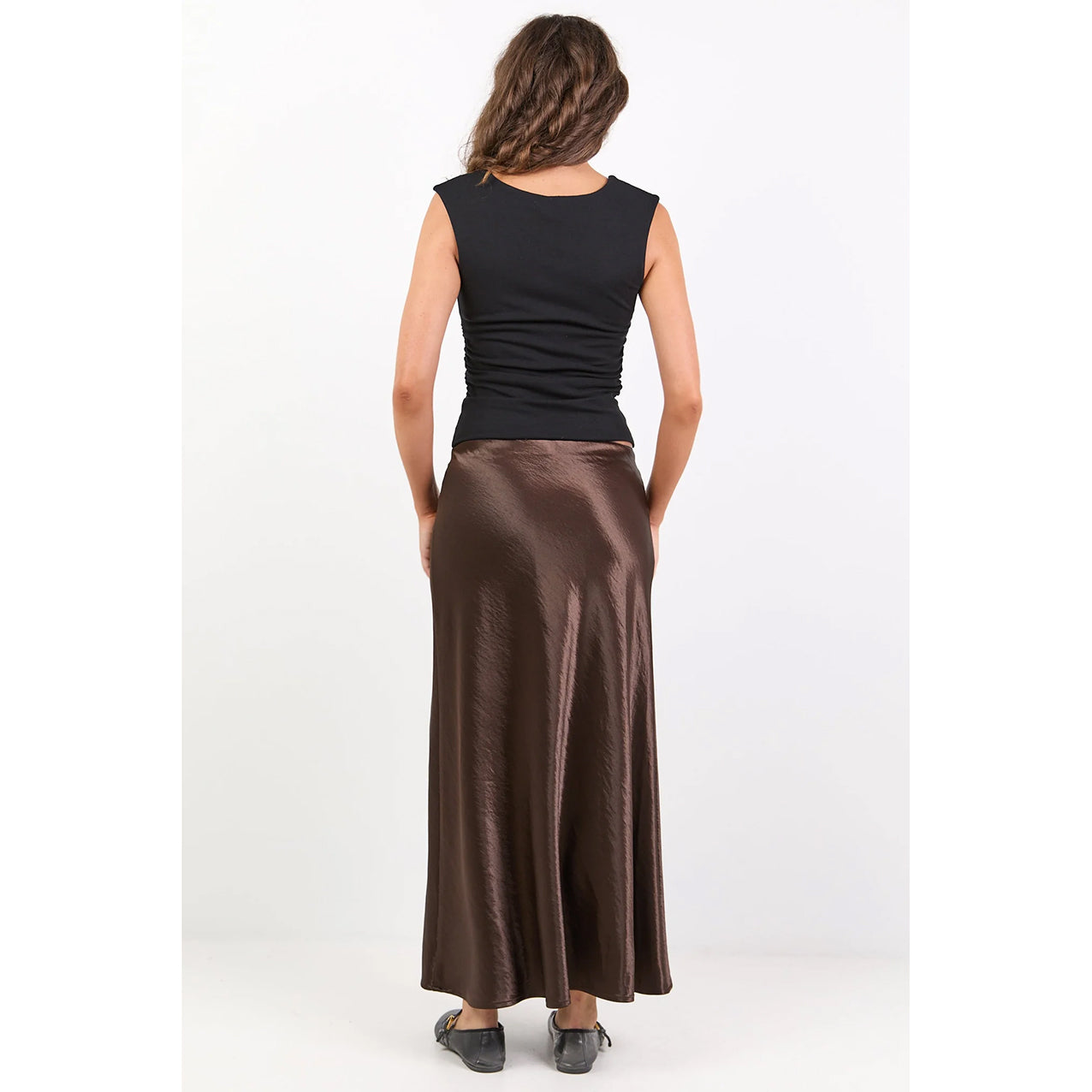 Prodigy Chocolate Satin Maxi Skirt