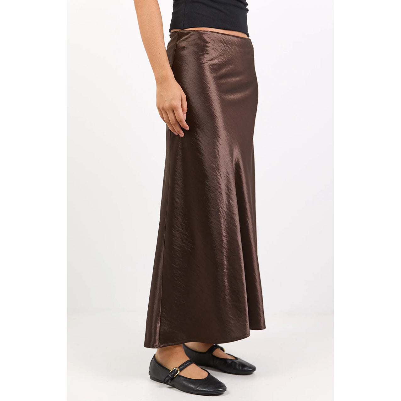 Prodigy Chocolate Satin Maxi Skirt