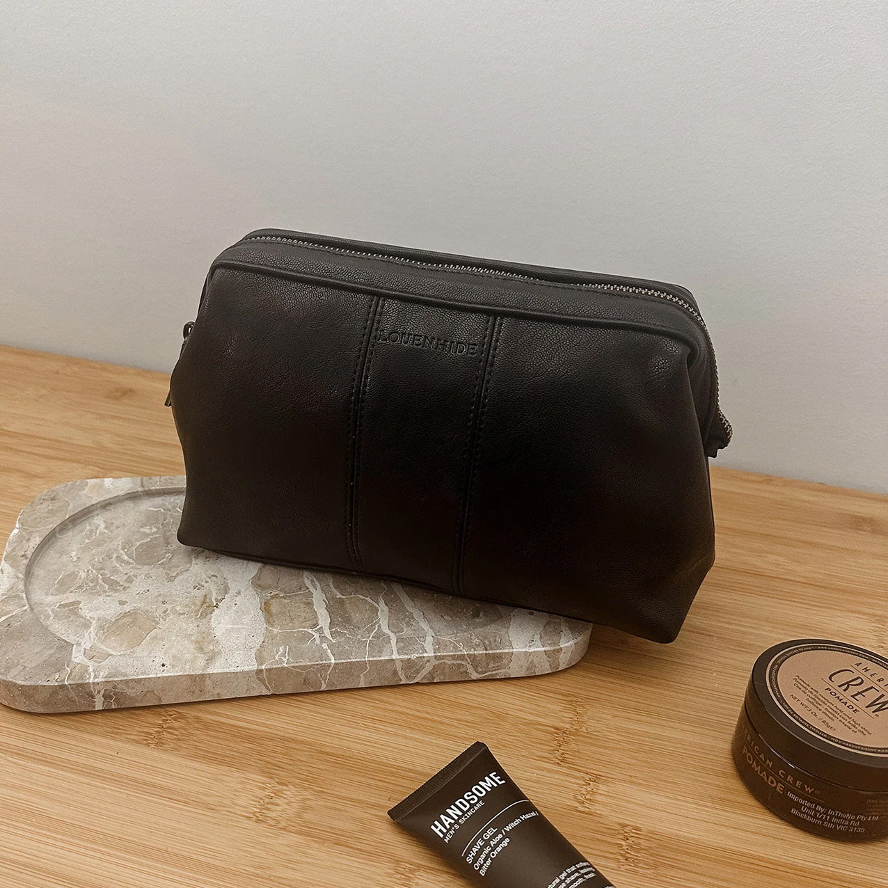 Albie Cosmetic Case Saddle Black