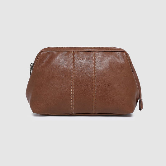 Albie Cosmetic Case Saddle Cognac