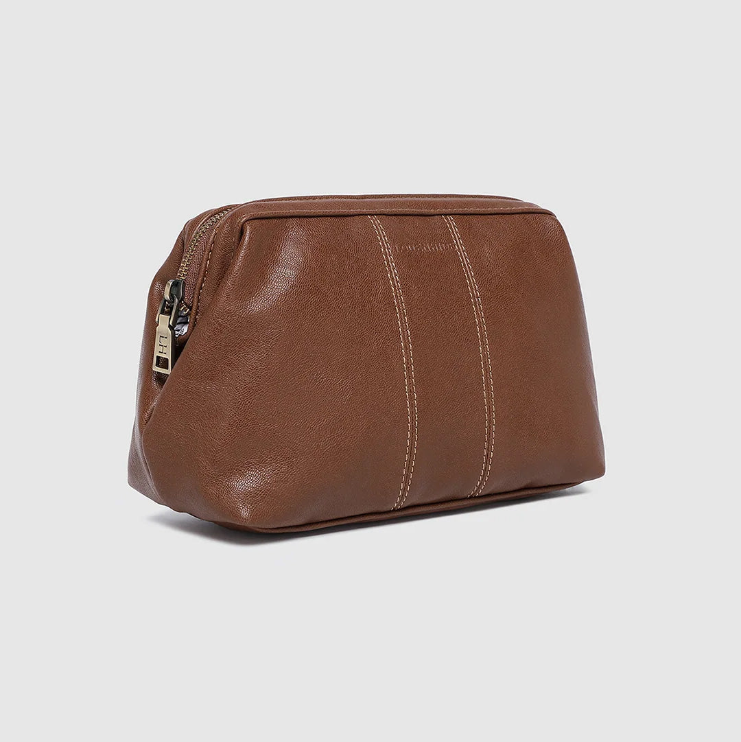Albie Cosmetic Case Saddle Cognac