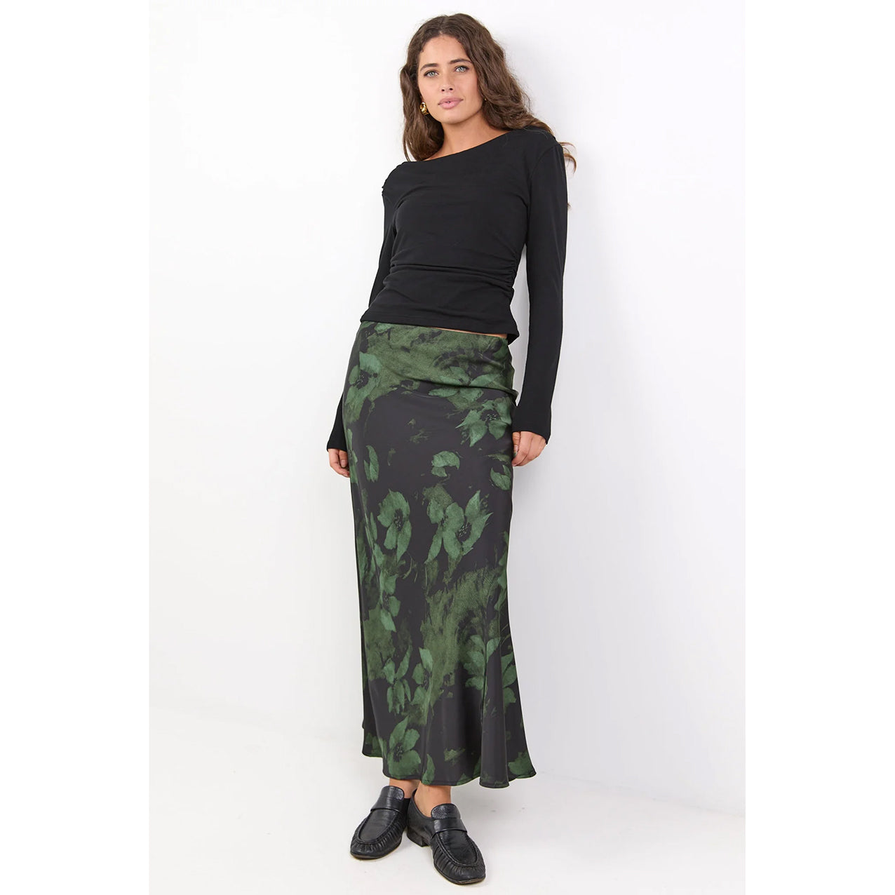 Prodigy Green Shadow Garden Satin Skirt