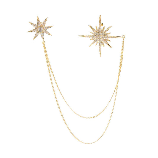 Twin Star Brooch