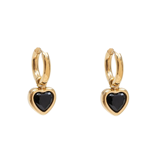 Black Heart Earrings