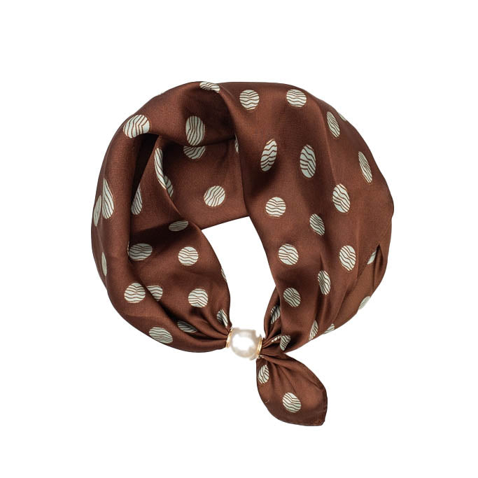 Pearl Fasten Neck Tie Minted Cocoa