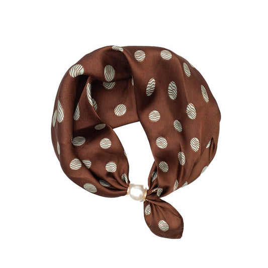 Pearl Fasten Neck Tie Minted Cocoa