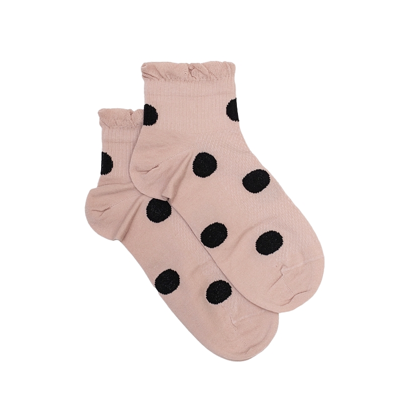Blush & Black Spot Socks
