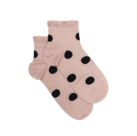 Blush & Black Spot Socks