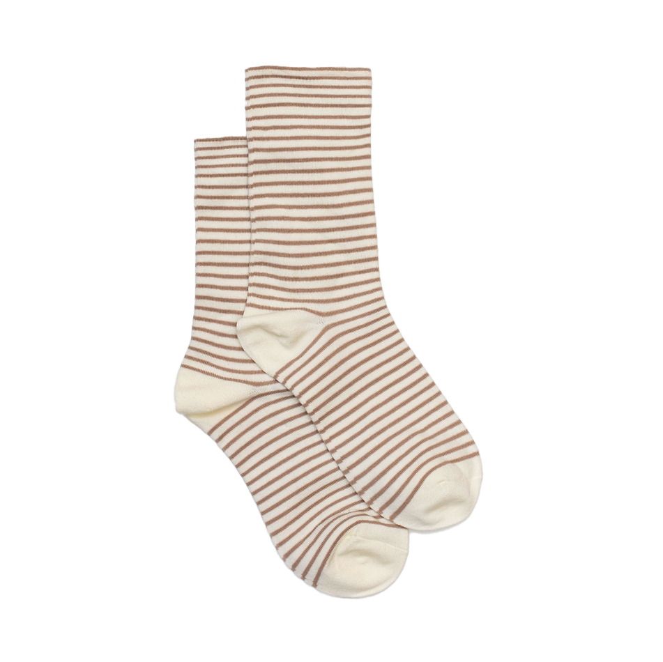 Pinstripe Taupe Socks