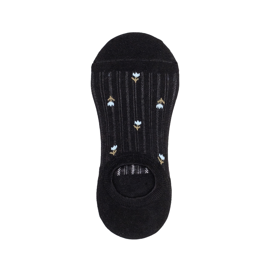 No Show Blue Tulip Socks