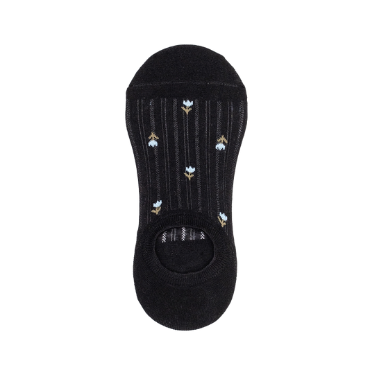 No Show Blue Tulip Socks