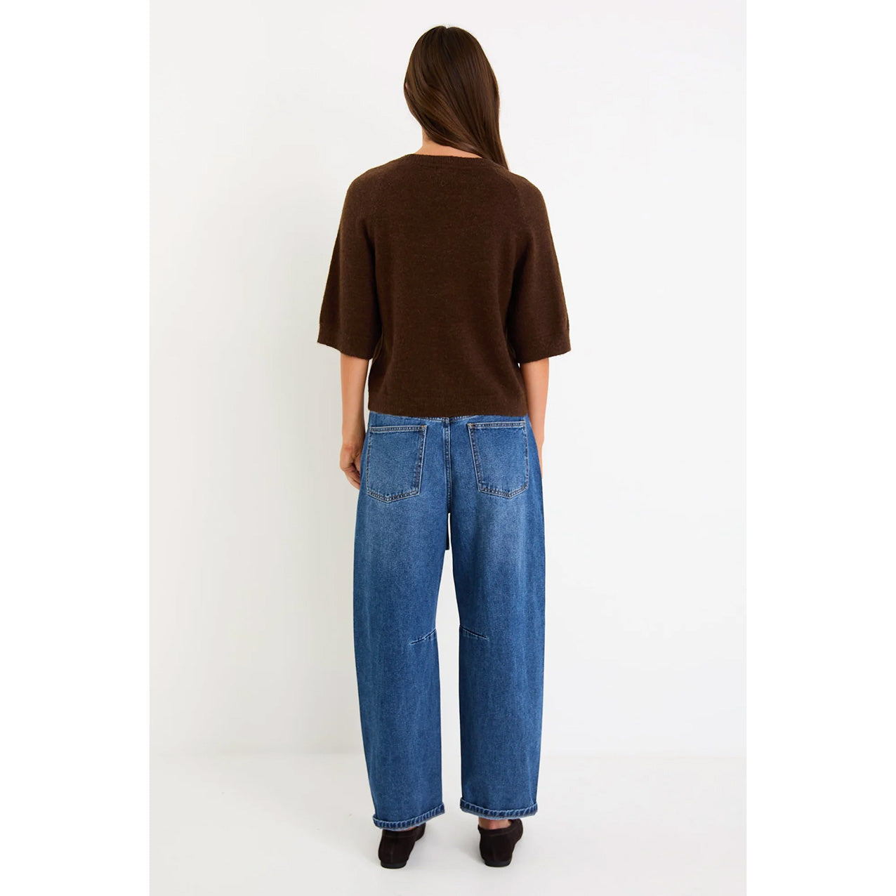 Assemble Chocolate Alpaca Blend Knit Tee