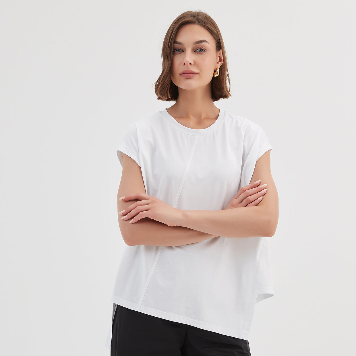 Tirelli Asymmetric Seam Tee White