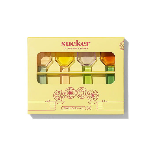 Glass Spoon Set Multi-colour 4pk