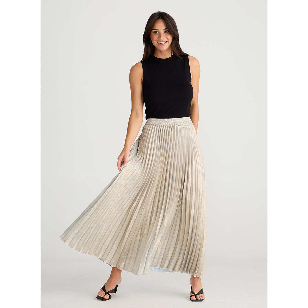 Alias Pleated Skirt Champagne