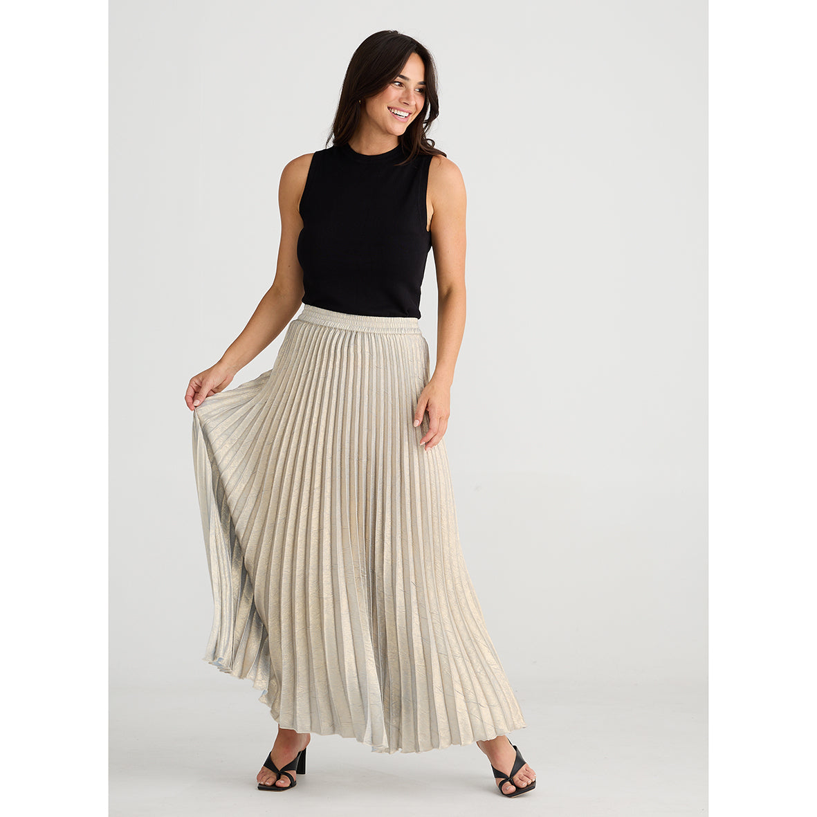 Alias Pleated Skirt Champagne