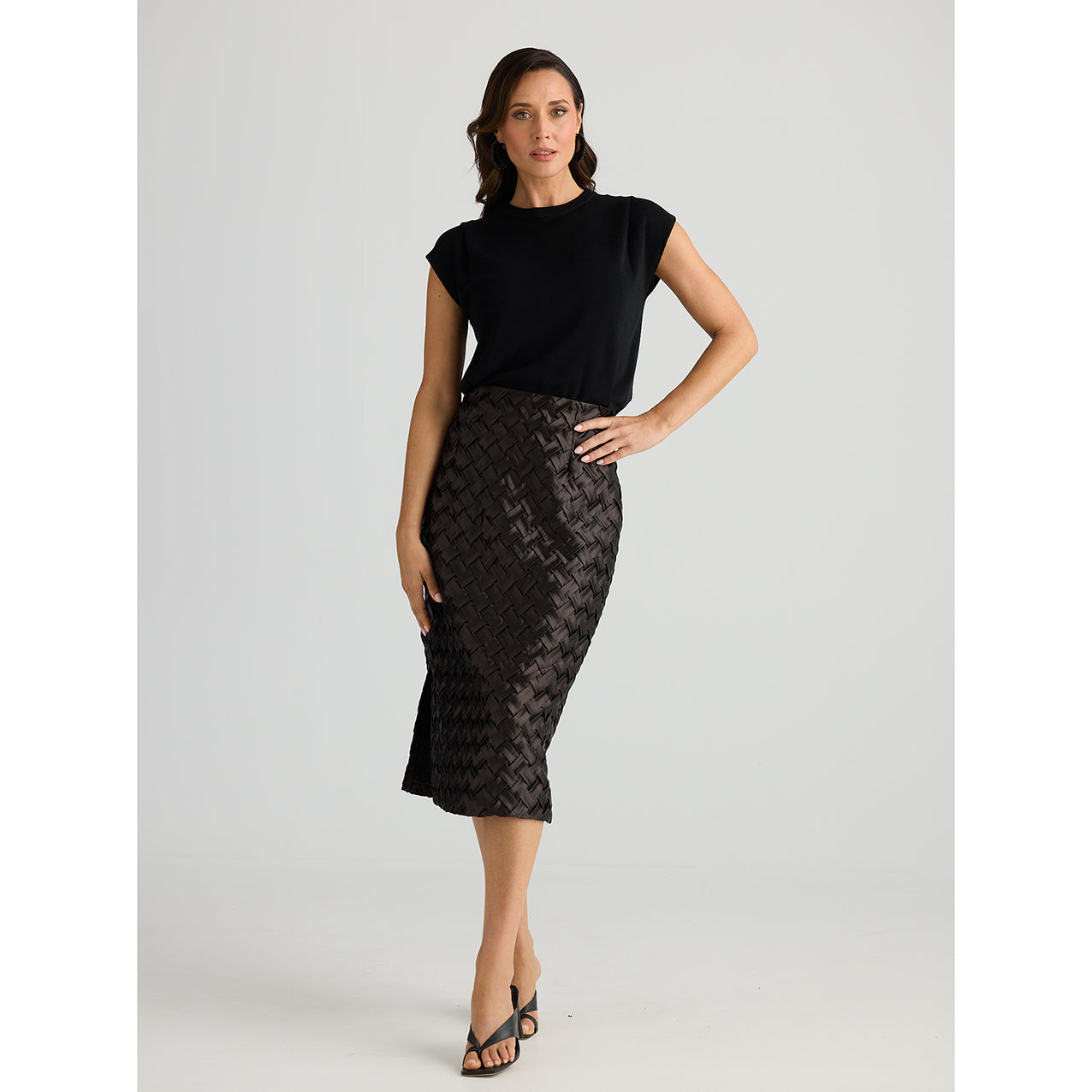 Criss Cross Skirt Black