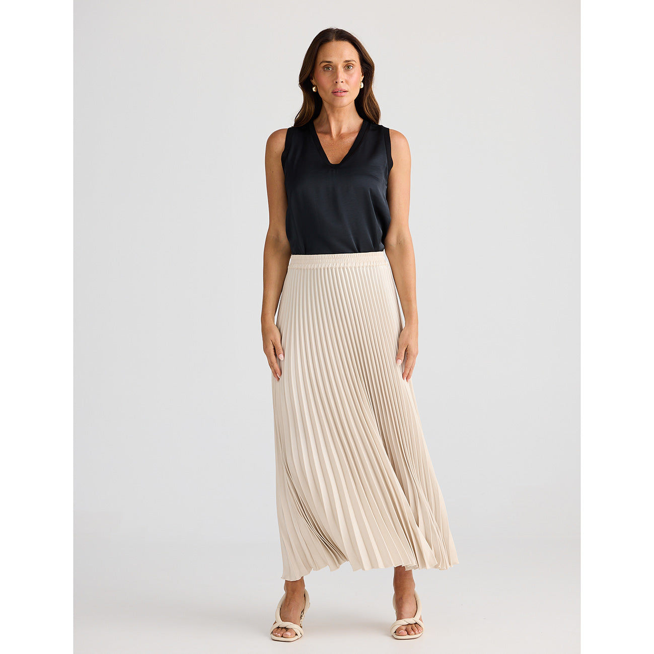 Alias Pleated Skirt Oyster