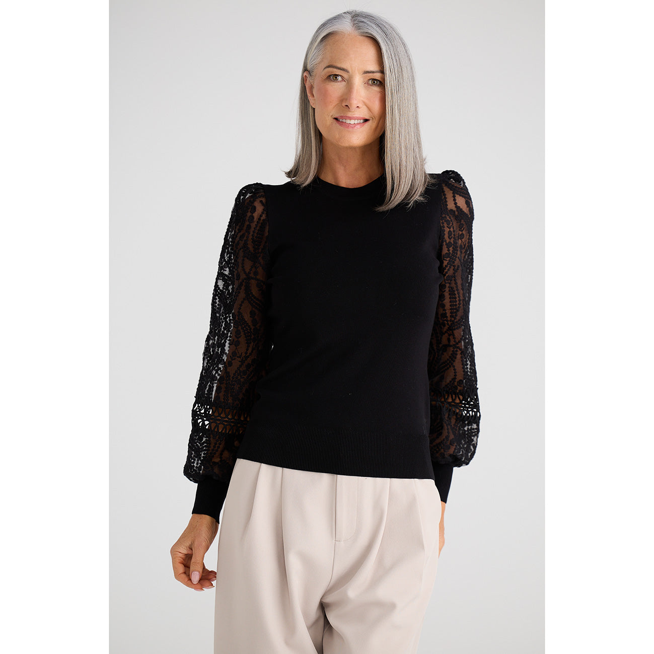 Janelle Knit Top Black