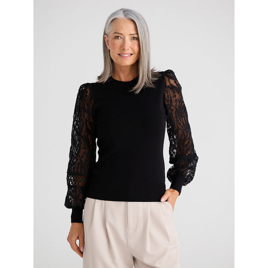 Janelle Knit Top Black