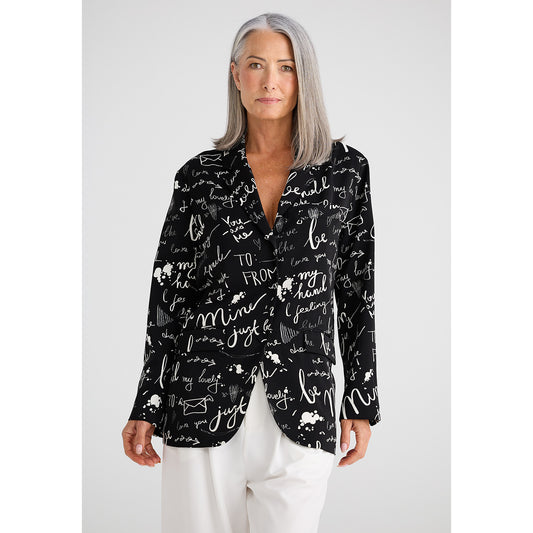 Astrid Blazer Amour Print