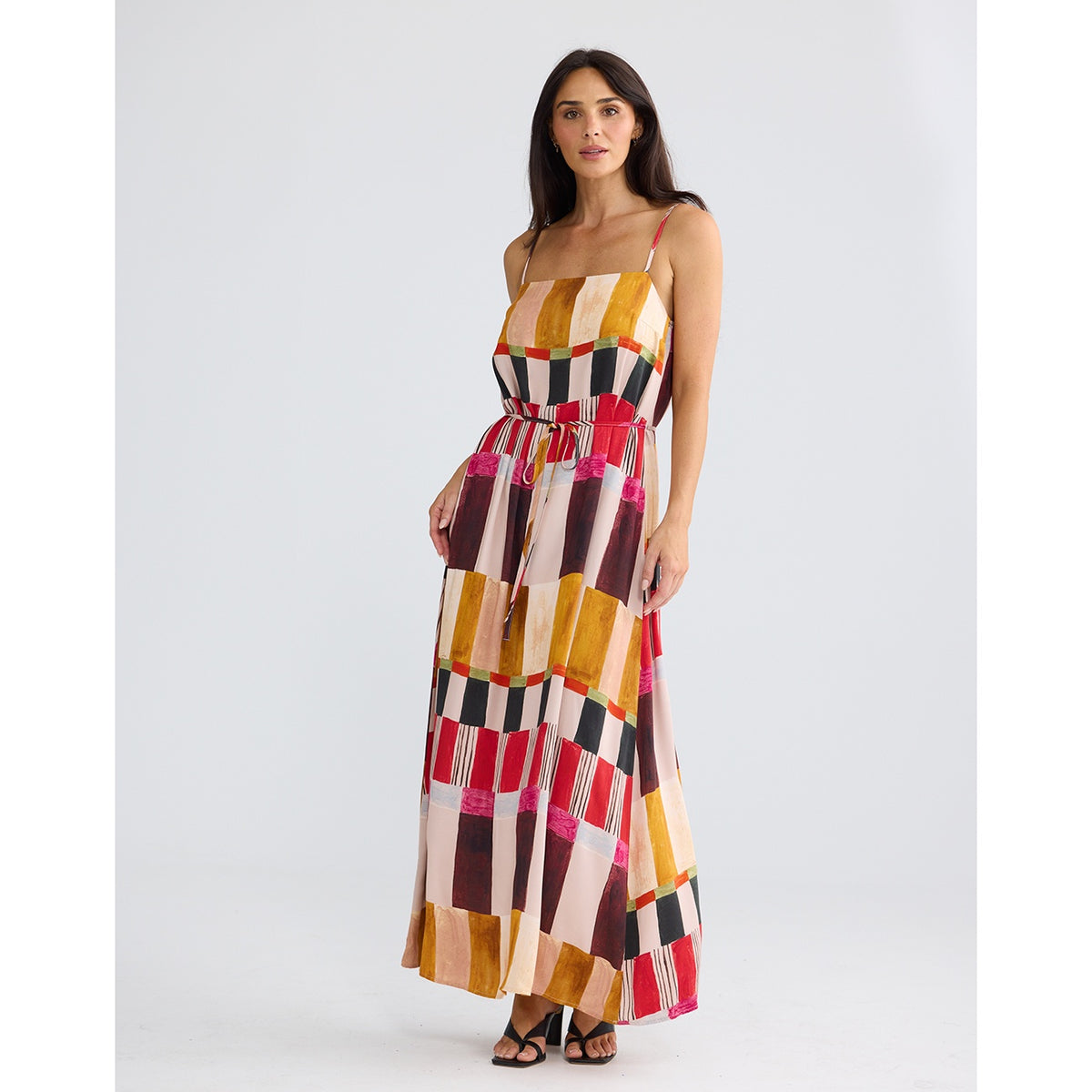 Elsbeth Maxi Dress Painterly Geo