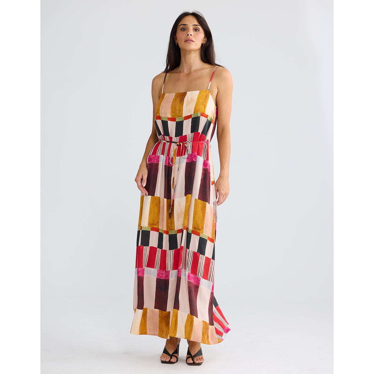Elsbeth Maxi Dress Painterly Geo