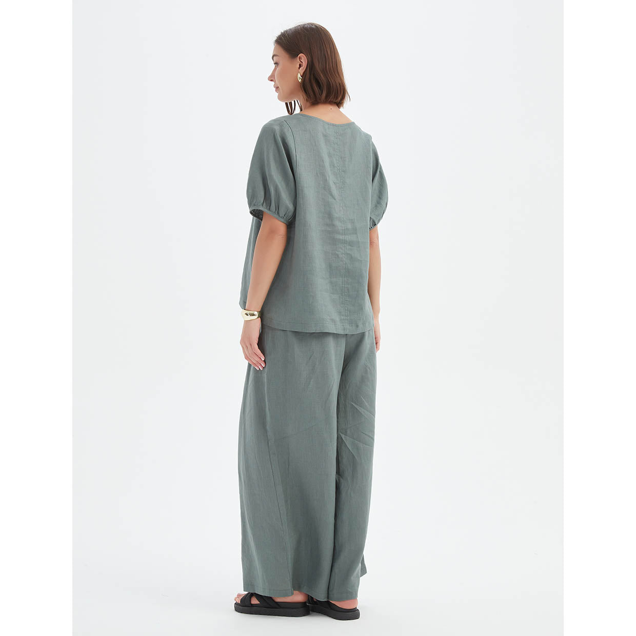 Bishop Sleeve Petrol Top